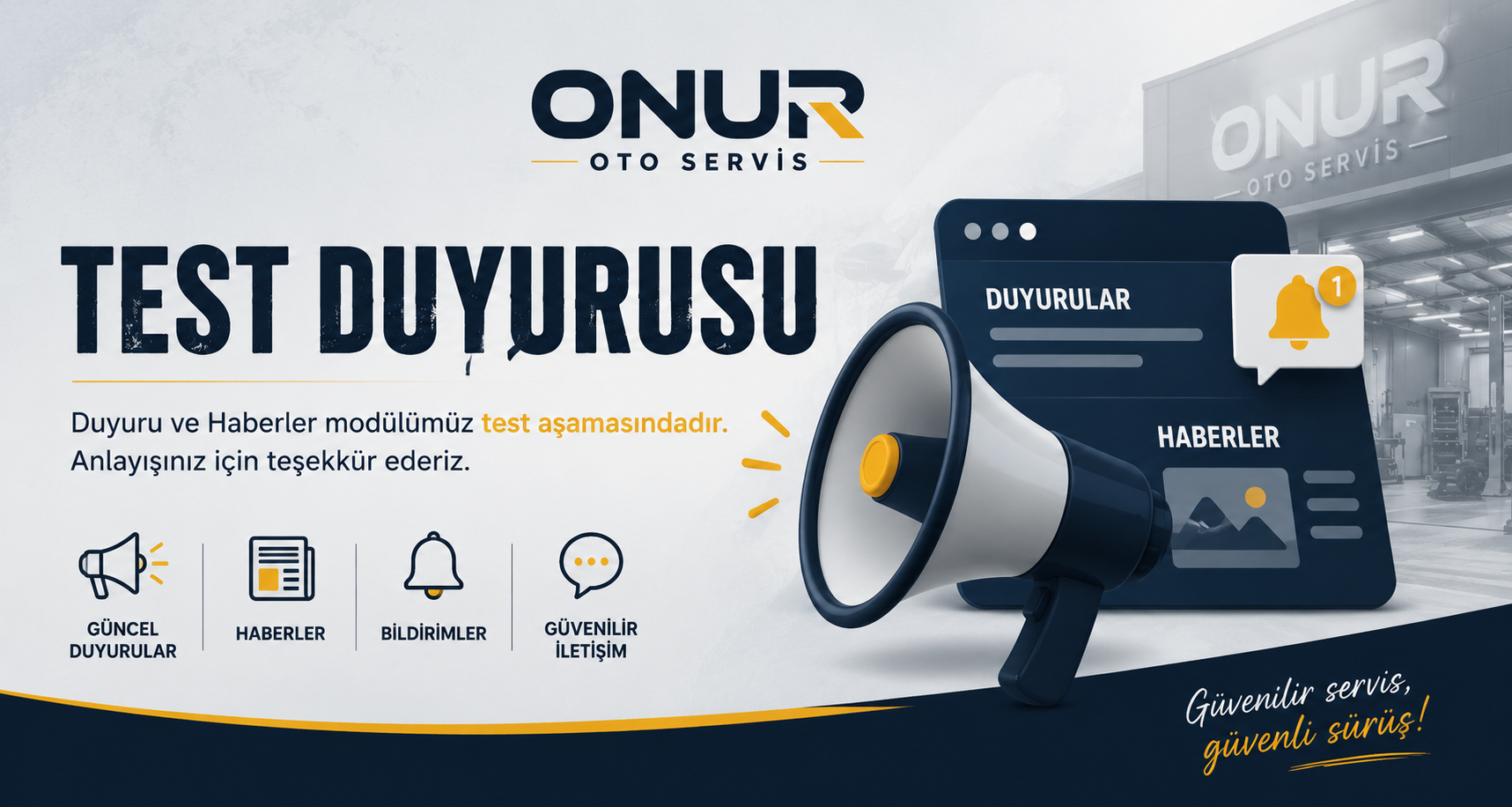 Test duyuru